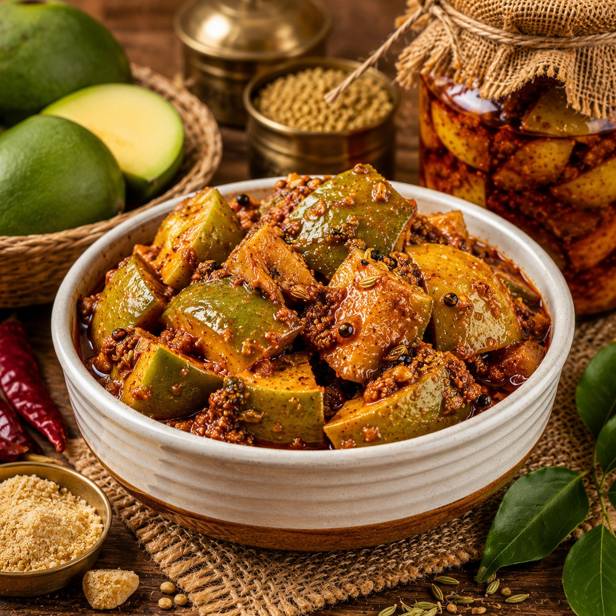 Authentic Banarasi Mango Hing Pickle | Aam Ka Achar | Spiced Raw Mango Pickle with Mustard Oil | 400g