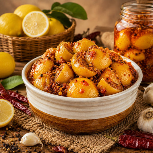 Banarasi Nimbu Achar | Traditional Spiced Lemon Pickle | Homemade-Style Taste with Mustard Oil | 400g