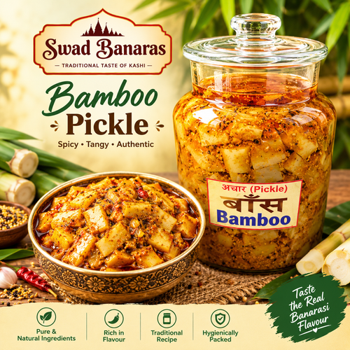 Banarasi Bamboo Pickle | Traditional Spiced Baans Achar | Homemade-Style Taste with Mustard Oil | 500g