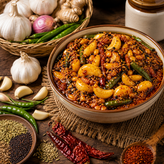 Banarasi Lehsun Mix Achar | Traditional Spiced Garlic Pickle | Homemade-Style Taste with Mustard Oil | 400g